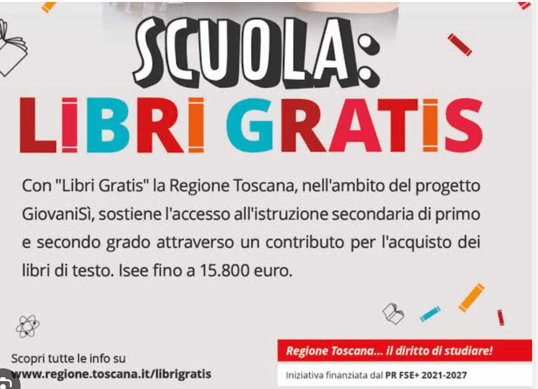 LIBRI GRATIS Sostegno economico per l'acquisto di libri di testo destinato alle studentesse e agli studenti delle scuole secondarie di I e II grado per l'A.S. 2026/2027